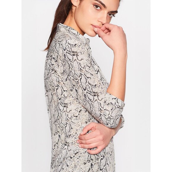 Womens Size Large Equipment Femme Slim Signature Silk Shirt in Snakeskin Print - Picture 2 of 7